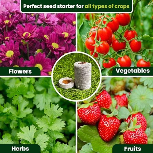 Gro-Med Organic Coco Coir Seed Starter Pellets NPK Enriched 50 Pcs, 35mm Perfect to Grow Herbs, Vegetables, Flowers,Fruits Seedlings, Compressed Coconut Coir Soil Plugs - Easy to Transplant in Pot - Image 3