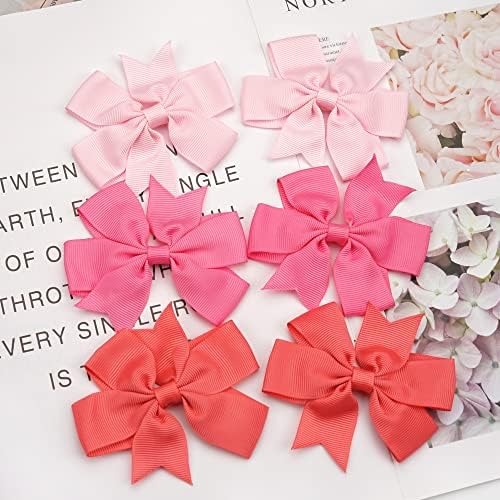 CÉLLOT 40Pcs 3 Inch Boutique Grosgrain Ribbon Pinwheel Hair Bows Alligator Clips For Girls Toddlers Accessories Teens Gifts In Pairs - Image 6