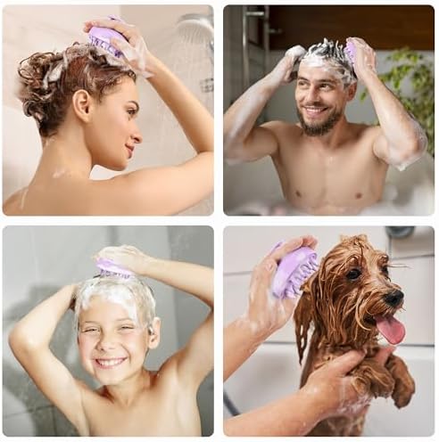 HEETA Wheat Straw Scalp Scrubber Shampoo Brush Massage Tool for Hair Growth - Image 7