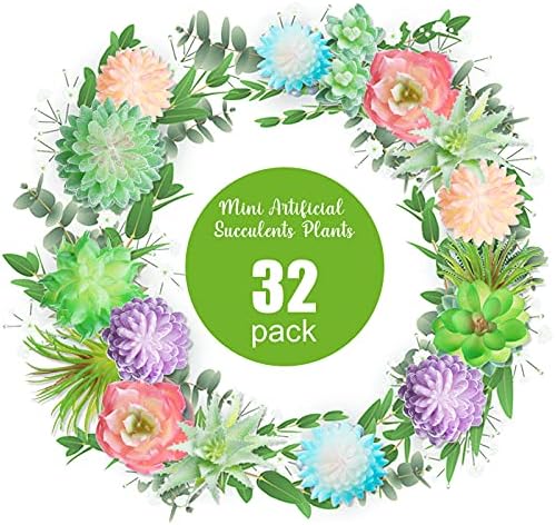 32 Pcs Mini Fake Succulents, Small Artificial Faux Succulent Plants Decor - Image 4