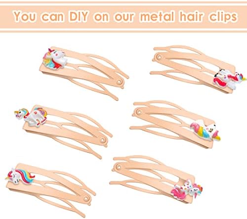Chinco Cream 24 Pcs Double Grip Hair Metal Snap Clips,2 Inch - Image 4