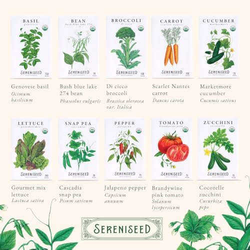 Sereniseed Certified Organic Vegetable Seeds 10-Pack, Garden Kit - Image 6