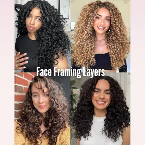 Vigorous Curly Clip In Hair Extensions,4PCS 20 inch Thick Curly Hair Extensions Lace Weft Clip Ins Invisible Natural Synthetic Hairpieces for Women,Burgundy Highlights(T1B/BUG) - Image 5
