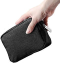E-Tree Cute Small Pouch, Makeup Cosmetic Bag,Make up Bag for Purse,Toiletry Zipper Pouch,Tech Bag,Electronic Organizer Travel Case,Storage Pouches for Organization Black by E-Tree