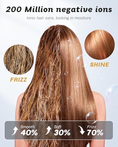 Dual Voltage Hair Dryer, High-Speed Ionic Blow Dryer for Fast Drying, Travel Compact Hair Blow Dryer with Magnetic Curly Diffuser for Home, Portable Hairdryer International 100-240V - Image 5