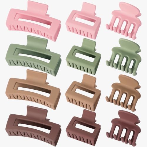 SMKSL 12 Pcs Hair Claw Clips for Women & Girls 3 Styles Hair Accessories - Image 7