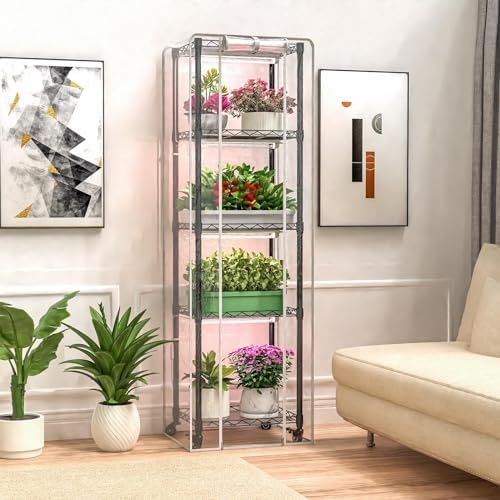 Indoor Greenhouse with Grow Lights 40W , 15.7" L×11.8" W×62.3" H - Image 2