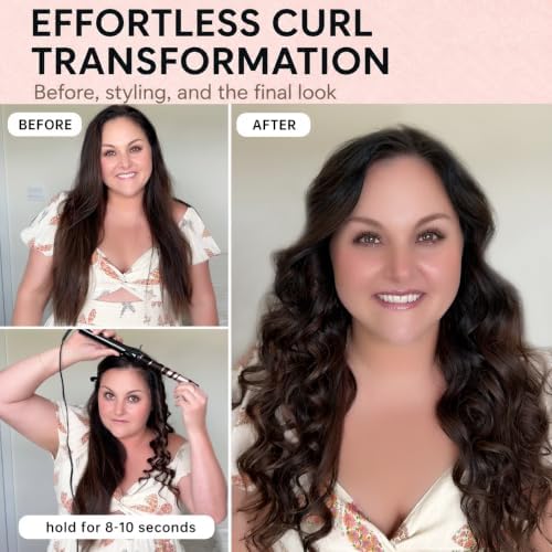 Hahahope 3/4 Inch Curling Wand, Long Barrel Ceramic Curler for Tight Curls - Image 2