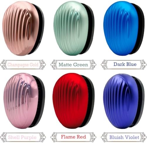 WYNK Mini Travel Detangling Hairbrush Detangler with Cover, Dark Blue - Image 7