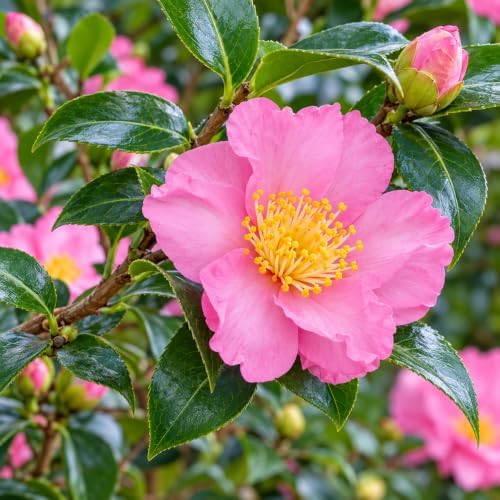 Maiden's Blush Camellia Shrub - 12-18" Tall Live Plant - Gallon Pot - Image 3