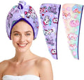 tokidoki Microfiber Hair Towel, Unicorno Hair Wrap,2 Pack Hair Dryer Towels by Tokidoki
