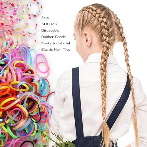 882Pcs Hair Accessories for Girls Elastic Ties Clips Kit Colored - Image 7