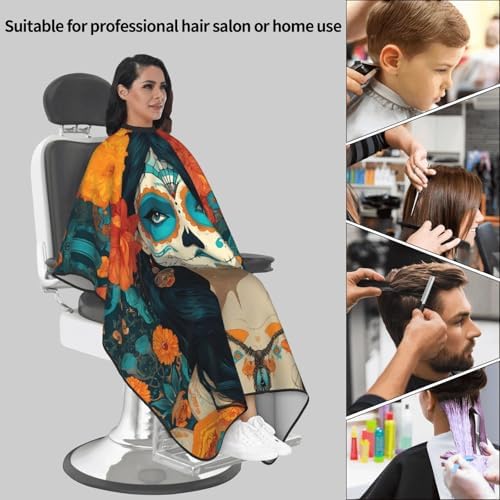 Skull Vintage Hair Cutting Barber Cape Hair Salon and Dyeing Styling Cloth for Women/Men - Image 6