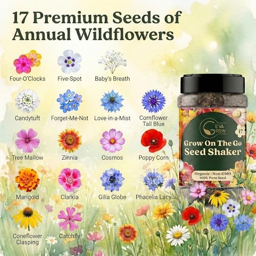 Wildflower Seed Shaker – Awesome Annual Mix by GevaGrow - 2 Ounce Shaker - Image 2