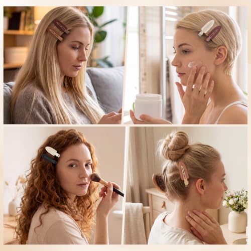 14 Pcs No Crease No Bend Hair Clips for Women Girls, 2.36 Inch Makeup Small Flat Hair Clip for Styling Thin Short Bangs, Cute Barrettes Accessories Hair Pins for Curls Gifts (Natural Colors) - Image 7