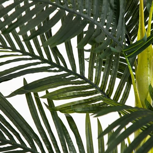 Nearly Natural 8 ft Artificial Golden Cane Palm Tree with Nursery Pot - Image 2