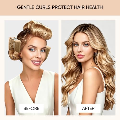 Heatless Curls Overnight Hair Care Set - Jumbo Velvet Hair Curlers - Image 4