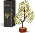 YATSKIA Green Jade Tree of Life Crystal Bonsai, Unique Gifts for Women, Mom & Sister, Handmade Gem Tree, Boho Home, Room & Office Desk Decor, Birthday Gifts by YATSKIA