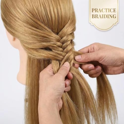 Mannequin Head 80％ Real Human HairTraining Head - Image 5