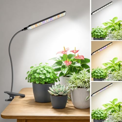 Kullsinss Clip-on Plant Lights for Indoor Growing, 57 LEDs 10W Grow Light by HOME