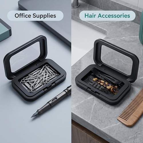 3 Pack Magnetic Bobby Pin Holder - Portable Magnet Organizer for Hair Pins, Paperclips & Small Metal Accessories, Travel-Friendly for Makeup Bag, Vanity & Office - Image 5
