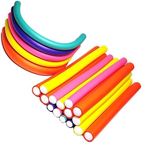 Pinkiou Hair Curlers Rollers Flexi Rods 42 Pack - Heatless Hair Curlers with Bag, 7 Sizes Flexible Curling Rods Set for Short Long Hair, No Heat Bendable Curling Rods - Image 2