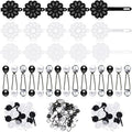 Jutom 72 Pcs Hair Barrettes Balls for Girls Self Hinge Hair Ties Bubble by Jutom