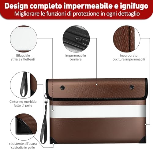 Vailoin 6200°F Fireproof Money Bag, 8 Layers of Heat Insulated Materials - Image 5
