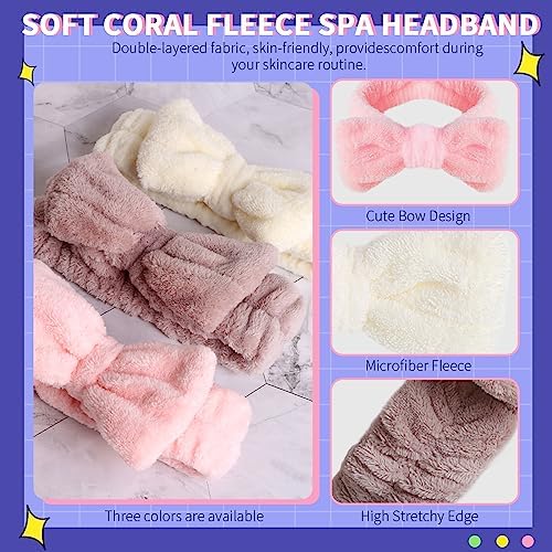 WSYUB Spa Headbands, Makeup Headband,Bow Headband for Washing Face skincare headbands for women,Easter Basket Stuffers Gifts - Image 3