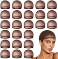 MEEZY 24 Pcs Brown Wig Caps for Women, Non-Slip Stocking Cap for Lace Front Wig, Funny Party Cosplay Hair Cap Closed-End Hair Nets for Bachelorette Party Halloween Costume Birthday Wedding by MEEZY