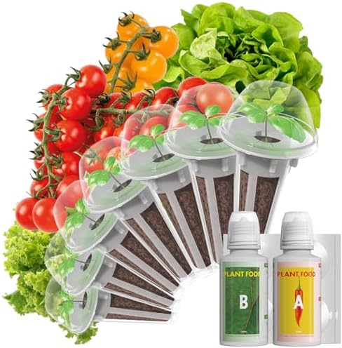 LYKOCLEAN Low-calorie Salad Seed Pods for AeroGarden, Ahopegarden, iDOO Hydroponics Growing System, 350 Seeds+ Including American Fast Lettuce, Buttercrunch Lettuce, Red Tomato, Golden Tomato (7-Pods) by LYKO