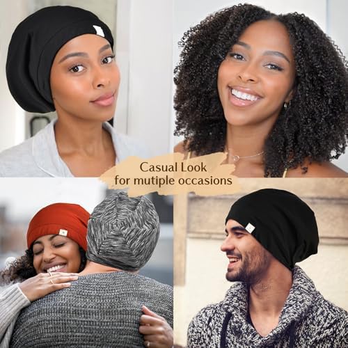 YANIBEST Slouchy Beanie Hat Satin Lined Sleep Cap Chemo Headwear Caps - Image 6
