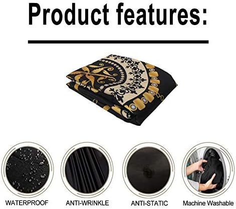 Pelocapa Barber Cape for Men Hair Cutting Salon Cape with Snap Closures Waterproof Professional Large Barber Hairdresser Cape- 63”× 56”(Gold Pattern) - Image 6