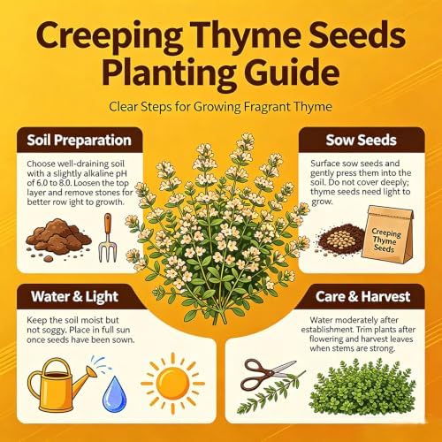 21600+ Creeping Thyme Seeds for Planting Outdoor - Perennial Ground Cover Plant, Low Maintenance - Image 6