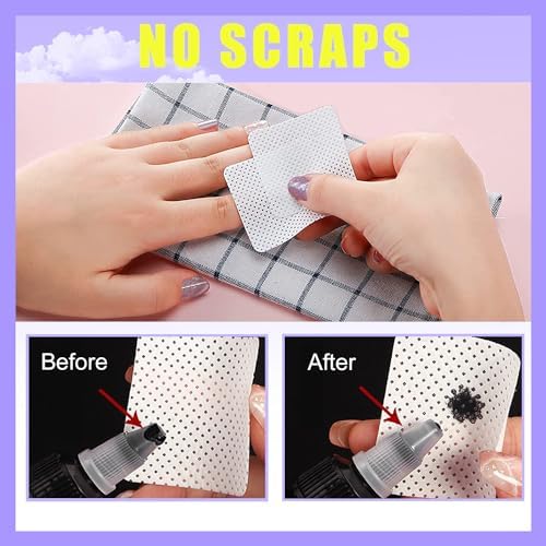 NXJ INFILILA Lint Free Nail Wipes, 540PCS Non-Woven Fabric Dry Nail Prep Wipes, Super Absorbent Nail Polish Remover Wipes Lash Extensions Glue Nail Cleaning Pads for Salon Supplies - Image 4