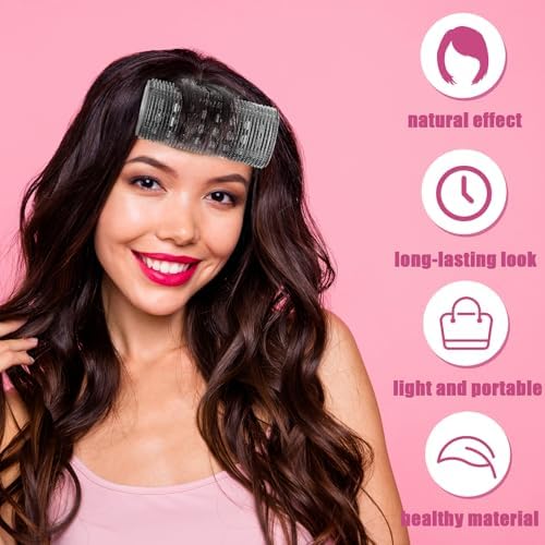 WILLBOND 8 Pcs Long Hair Rollers for Bangs Aluminum Core Curlers Thermal 4.7 x 2 Inch Black Self Grip Roller for Long and Medium Jumbo Hair Women Hairstyle - Image 4