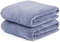 JML Microfiber Bath Towels with Hanging Loop, 2 Pack, 27x55 in, Blue by JML
