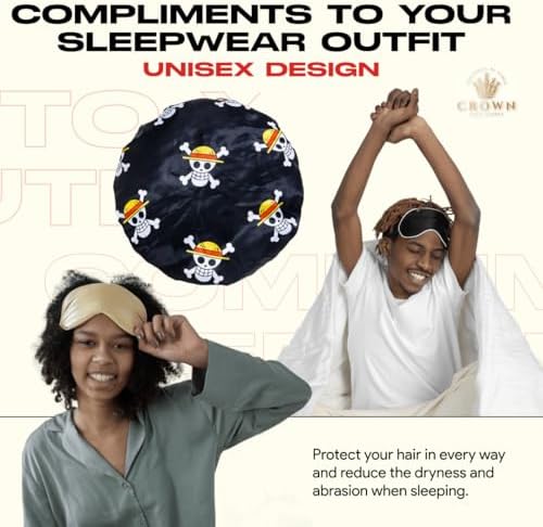 Silky Design Bonnet with Elastic Soft Band Adjustable Women and Men Bonnets for Sleeping Comfortable Satin Fabric (BlackOp) - Image 6