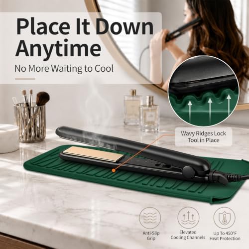 Heat Resistant Silicone Mat for Hair Straightener Curling Wand - Image 3