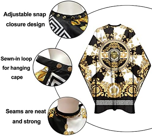 Barber Capes for Men Hair Cutting Salon Capes with Snaps Hairdresser Gown Stylist Cape- 63”× 56” - Image 3