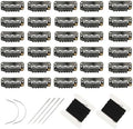30pcs Hair Extension Clips U-Shape Stainless Steel Wig Clip, Black by FeiHong