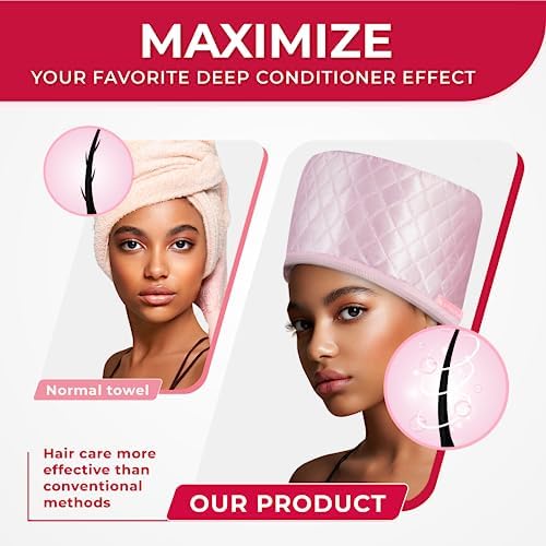 SISWOW Thermal Steamer Cap for Great Deep Conditioning With 10-level Heat for Natural Black Hair - Image 3