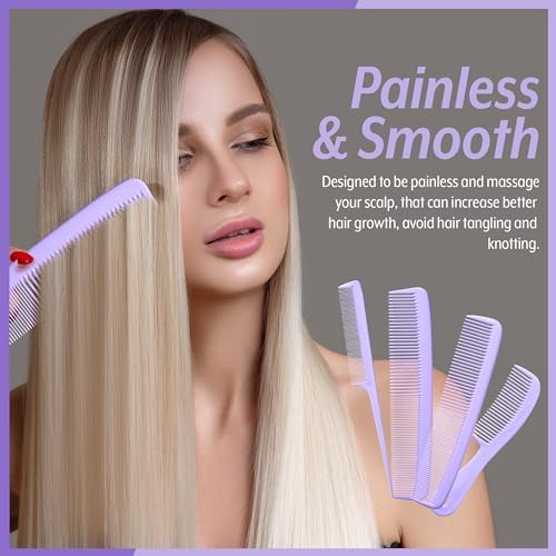 Mars Wellness 4 Piece Professional Lavender Comb Set for Women -USA MADE - Image 5