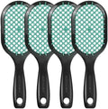 4 Pack Vented Detangling Hair Brush - Detangler Hairbrush with Soft Bristles for Effortless Tangle Free - Ideal for Wet Dry or Curly Damaged Hair for Women Men Kids by Aussumy