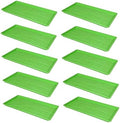 SUNPACK 10" x 20" Heavy Duty Mesh Plastic Seed Starting Tray, Green, 1" (Pack of 10) - Ensures Water Drainage and Aeration, Perfect for Greenhouses or Indoor Gardening by SUNPACK