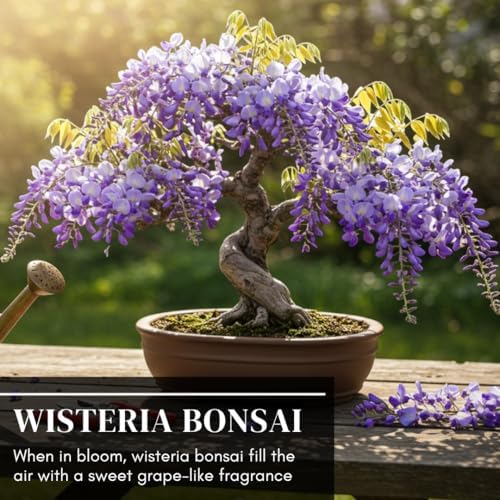 1 Wisteria Bonsai Starter Tree (1 Year Old Live Plant) – Wisteria Floribunda Seedling – Fast Growing Flowering Vine for Bonsai Training – Outdoor/Indoor Bonsai Tree Starter Kit Plant - Image 6