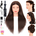Mannequin Head 80% Human Hair 26-28" #4 with Tripod Stand for Cosmetology by TREOSIDA
