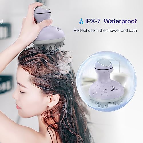 COMFIER Electric Scalp Massager with Mutlti-Modes Vibration, Portable Handheld Head Scratcher for Hair Growth,Waterproof Head Massager for Full Body,Dog Cat Massager for Deep Clean and Stress Relax - Image 3