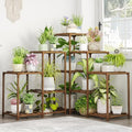 Bamworld Plant Stand Indoor Outdoor Corner Shelf 11 Potted Large Holder by Bamworld