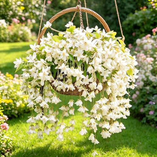 Climbing Weeping Jasmine Flower Seeds for Planting, 350+pcs Perennial Fragrant Climber Jasmine Seeds Plants, Heirloom Non-GMO Hummingbirds Flowers for Home Garden Outdoors - Image 3